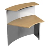 Artikelbild 1 für Kerkmann Anbautheke Genua gebogen, buche, silber 118,0 x 70,0 x 115,0 cm, Artikelnummer 359182