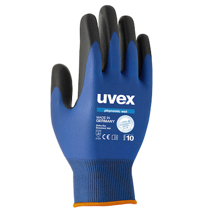 Artikelbild für uvex unisex Arbeitshandschuhe phynomic WET blau Größe 10, 1 Paar, Artikelnummer 159006