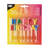 Artikelbild 1 für PAPSTAR Geburtstagskerzen Happy Birthday mehrfarbig, 1 Set, Artikelnummer 683353