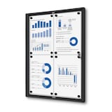 Artikelbild 1 für Showdown® Displays Schaukasten Economy schwarz 4x DIN A4 49,1 x 2,6 x 65,5 cm, 1 St., Artikelnummer 104309