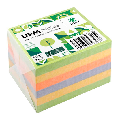 Artikelbild für UPM Notes Springmix Haftnotizen doppelte Haftung farbsortiert, 6 Blöcke, Artikelnummer 430724