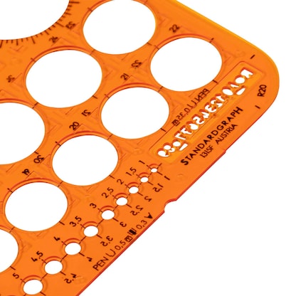 Artikelbild 3 für STANDARDGRAPH Zeichenschablone orange, Artikelnummer 712469