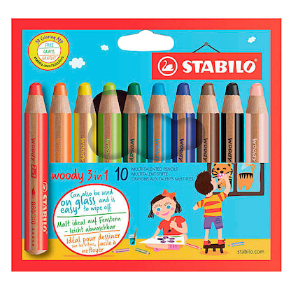 Artikelbild für STABILO woody 3 in 1 Buntstifte farbsortiert, 10 St., Artikelnummer 444909