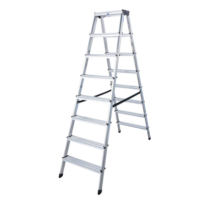 Artikelbild 2 für KRAUSE Stehleiter beidseitig MONTO Dopplo silber 2x 8 Stufen, H: 187,0 cm, Artikelnummer 569184