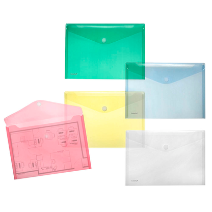 Artikelbild für FolderSys Dokumententaschen DIN A4 farbsortiert glatt 0,20 mm, 10 St., Artikelnummer 641746