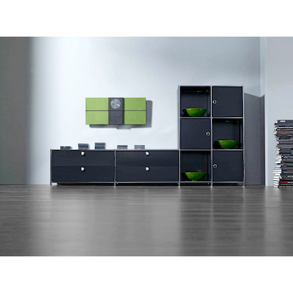 Artikelbild 5 für viasit Aktenregal System4 schwarz 77,9 x 40,4 x 193,2 cm, 1 St., Artikelnummer 214585