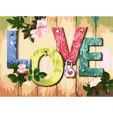 Artikelbild 1 für PRACHT® Creatives Diamond Painting LOVE mehrfarbig, Artikelnummer 226268