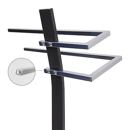 Artikelbild 2 für relaxdays Handtuchständer GRAO anthrazit, chrom, 1 St., Artikelnummer 400261