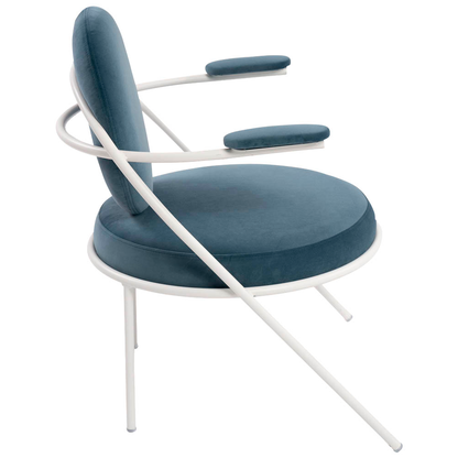 Artikelbild 3 für meet powered by PAPERFLOW Sessel SATURNE blau weiß Stoff 70,0 x 73,0 x 88,0 cm, 2 St., Artikelnummer 230892