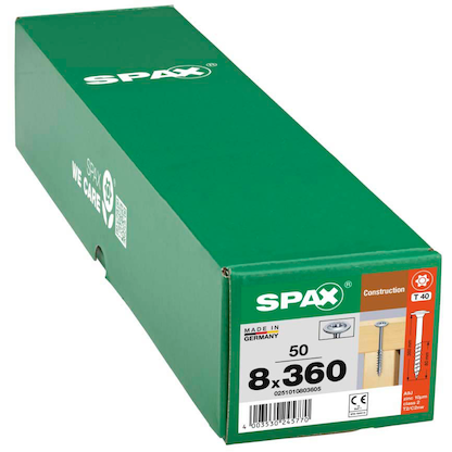 Artikelbild 2 für SPAX® Holzbauschrauben T40 Tellerkopf WIROX 0251010803605 8 mm x 360 mm, 50 St., Artikelnummer 397396