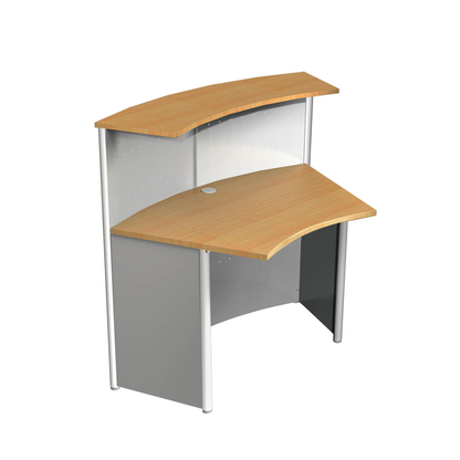 Artikelbild für Kerkmann Empfangstheke Genua gebogen, buche, silber 118,0 x 70,0 x 115,0 cm, Artikelnummer 359174