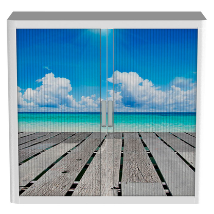 Artikelbild für PAPERFLOW easyOffice Rollladenschrank Urlaub ohne Fachböden 110,0 x 41,5 x 104,0 cm, Artikelnummer 136871