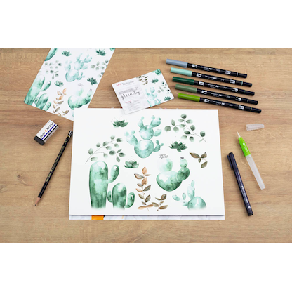 Artikelbild 2 für Tombow ABT Greenery Brush-Pen-Set farbsortiert, 1 Set, Artikelnummer 125213