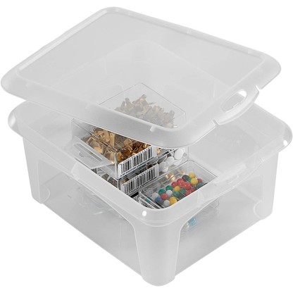 Artikelbild 9 für flink & sauber Aufbewahrungsboxen transparent 20,0 x 16,0 x 9,0 cm, 3 St., Artikelnummer 539492