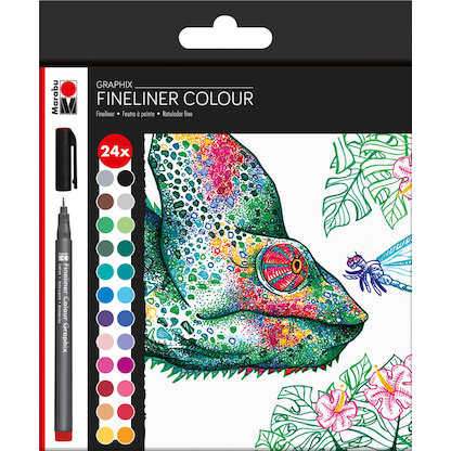 Artikelbild 2 für Marabu GRAPHIX HYPNOTIZE Fineliner farbsortiert 0,5 mm, 24 St., Artikelnummer 222959