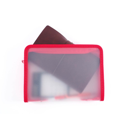 Artikelbild 2 für FolderSys Reißverschlussbeutel DIN A5 transparent/rot 0,5 mm, 1 St., Artikelnummer 357251