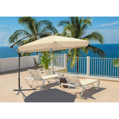 Artikelbild 2 für Garden Pleasure Sonnenschirm sechseckig, creme neigbar Ø 300,0 cm, 1 St., Artikelnummer 897217