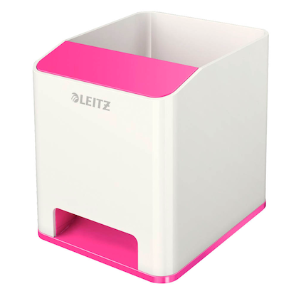 Artikelbild 2 für LEITZ Stiftehalter WOW Duo Colour perlweiß/pink Polystyrol 2 Fächer 9,0 x 10,1 x 10,0 cm, Artikelnummer 313573