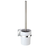 Artikelbild 1 für WENKO WC-Garnitur Quadro weiß, silber Metall, 1 St., Artikelnummer 813471