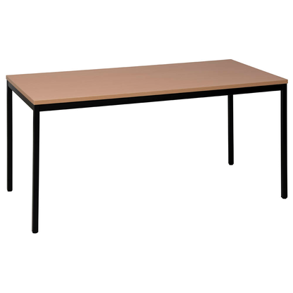 Artikelbild für Gürkan Mehrzwecktisch buche rechteckig, Vierkantrohr schwarz, 140,0 x 70,0 x 75,0 cm, Artikelnummer 824370