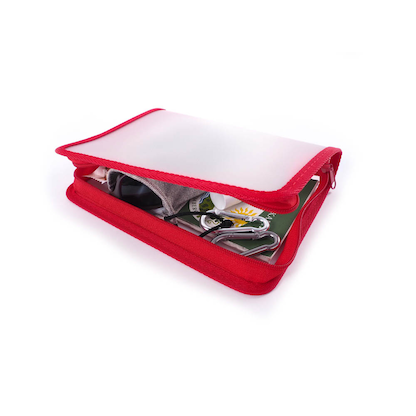 Artikelbild 3 für FolderSys Reißverschlussbeutel DIN A5 transparent/rot 0,5 mm, 1 St., Artikelnummer 357251