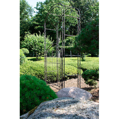 Artikelbild 4 für Garden Pleasure Rankbogen mit Tor MAYON Metall braun Bogen 115,0 x 215,0 cm, 1 St., Artikelnummer 285058