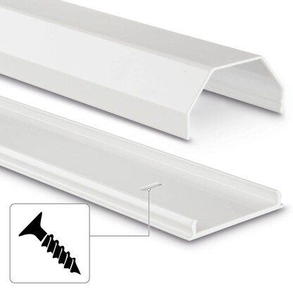 Artikelbild 5 für hama eckig Alu Kabelkanal 110,0 cm weiß, Artikelnummer 281996