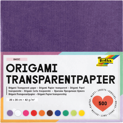 Artikelbild 6 für folia Faltblätter transparent 20 x 20 cm mehrfarbig 500 Blatt, Artikelnummer 263794