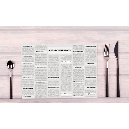 Artikelbild 2 für PROnappe Platzsets Vintage Zeitung weiß 30,0 x 40,0 cm, 400 St., Artikelnummer 348328