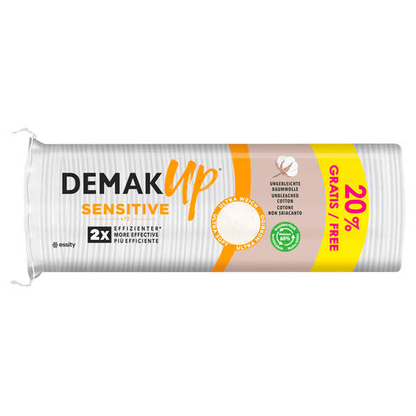 Artikelbild für DEMAK UP Wattepads SENSITIVE 2-lagig weiß, 72 St., Artikelnummer 771772