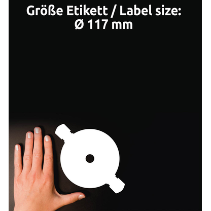 Artikelbild 2 für AVERY Zweckform CD-Etiketten L7760-25 weiß, 50 Etiketten , Artikelnummer 506634