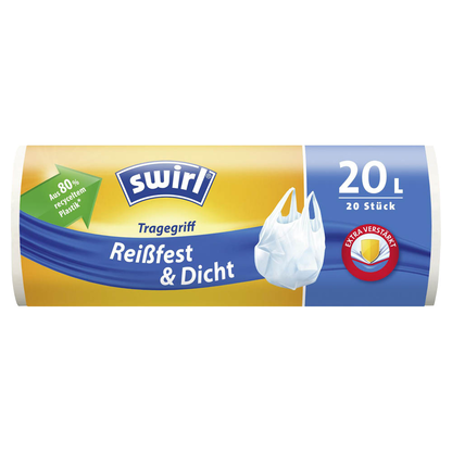 Artikelbild 2 für swirl® Müllbeutel Reißfest & Dicht 2282 20,0 l weiß, 20 St., Artikelnummer 665673