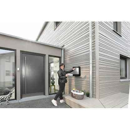 Artikelbild 4 für BURG WÄCHTER Briefkasten SEATTLE 6848 B+S 42020 schwarz, silber mit Zeitungsfach, Artikelnummer 114748