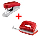 Artikelbild 1 für novus Locher und Heftgeräte Set E210/E15 rot, Artikelnummer 158802