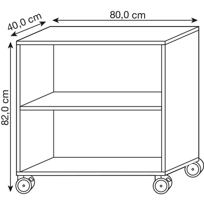 Artikelbild 2 für HAMMERBACHER Aktenregal Profi ahorn 80,0 x 40,0 x 82,0 cm, 1 St., Artikelnummer 429631