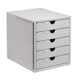 Artikelbild 1 für HAN Schubladenbox System-Box lichtgrau 1450-11D, DIN A4 mit 5 Schubladen, 1 St., Artikelnummer 358937