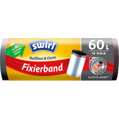 Artikelbild 2 für swirl® Müllbeutel Reißfest & Dicht 5022 60,0 l schwarz, 10 St., Artikelnummer 655427