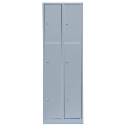 Artikelbild 3 für LÜLLMANN Schließfachschrank lichtgrau 520320, 6 Schließfächer 60,0 x 50,0 x 180,0 cm, Artikelnummer 185698