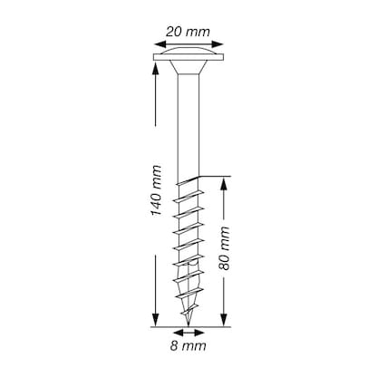 Artikelbild 6 für SPAX® Holzbauschrauben T40 Tellerkopf WIROX 0251010801405 8 mm x 140 mm, 50 St., Artikelnummer 396552
