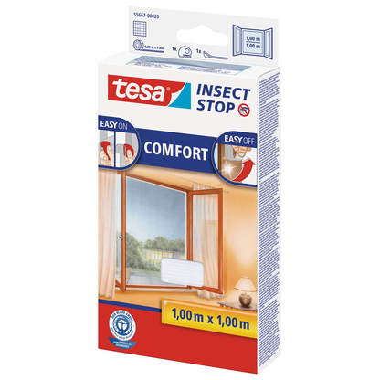 Artikelbild 2 für tesa Fliegengitter Insect Stop Comfort weiß 1,0 x 1,0 m, Artikelnummer 750614