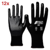 Artikelbild 1 für NITRAS SAFETY unisex Arbeitshandschuhe 3500 schwarz Größe 10, 12 Paar, Artikelnummer 644129