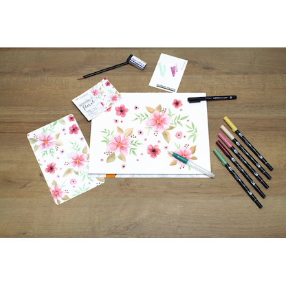 Artikelbild 2 für Tombow ABT Floral Brush-Pen-Set farbsortiert, 1 Set, Artikelnummer 125201