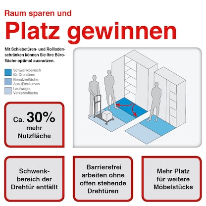 Artikelbild 6 für CP Aufsatz-Schiebetürenschrank C 2000 Acurado, 2045-00 S10092 lichtgrau, rubinrot 1 Fachboden 120,0 x 40,0 x 79,0 cm, Artikelnummer 414771