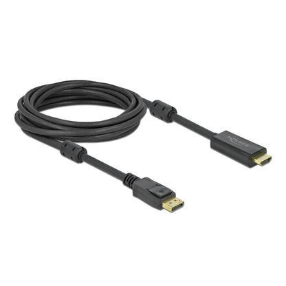 Artikelbild 2 für DeLOCK DisplayPort 1.2/High Speed HDMI Kabel 4K 60 Hz 5,0 m schwarz, 1 St., Artikelnummer 895221
