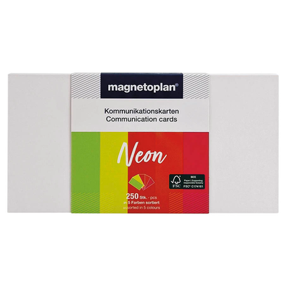 Artikelbild 4 für magnetoplan Moderationskarten Neon farbsortiert 20,0 x 10,0 cm, 250 St., Artikelnummer 606489