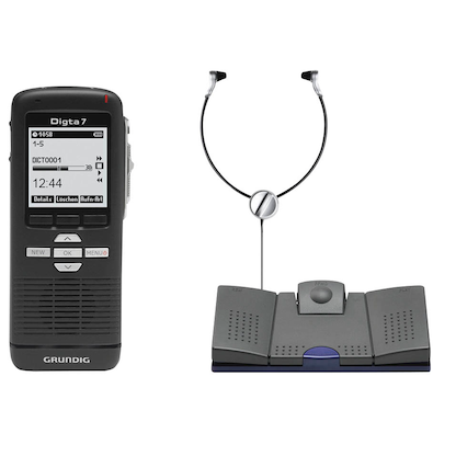 Artikelbild für GRUNDIG Digta 7 Starter Kit mit DigtaSoft One digitales Diktiergerät-Set 2 GB, Artikelnummer 157644