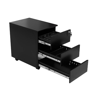 Artikelbild 3 für Gürkan Rollcontainer schwarz 3 Auszüge 40,0 x 60,0 x 61,0 cm, Artikelnummer 564841