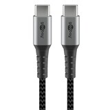 Artikelbild 1 für goobay USB C Kabel 0,5 m schwarz, grau, 1 St., Artikelnummer 651747