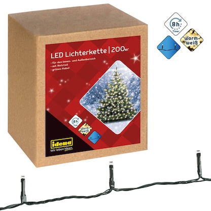 Artikelbild für Idena 200er LED Lichterkette grün 29,9 cm, 1 St., Artikelnummer 761843