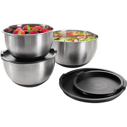 Artikelbild für Genius Schüssel-Set Edelstahl, Set 6-tlg. schwarz, silber, 1 Set, Artikelnummer 363727